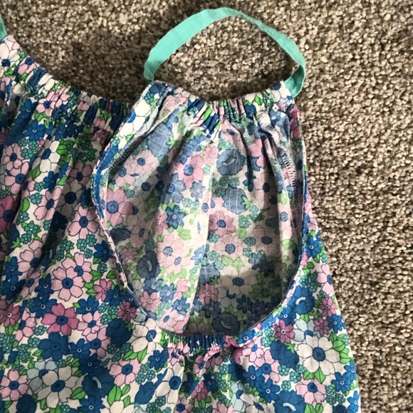 Mini Boden Printed Dress Set in Sea Breeze Blue Floral Print Size 7-8 Years - Picture 12 of 16